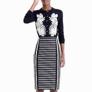 J. Crew Mixed Stripe Pencil Skirt